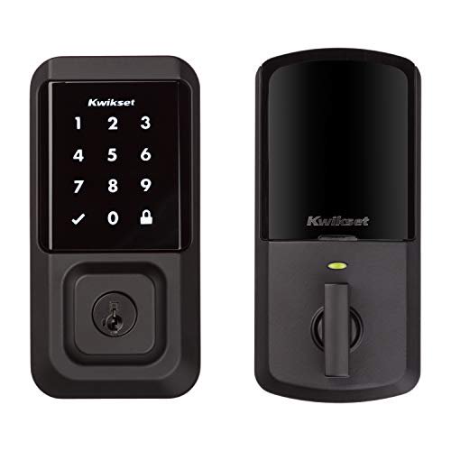 Kwikset 99390-004 Halo Wi-Fi Smart Lock Keyless Entry Electronic Touchscreen Deadbolt Featuring SmartKey Security, Iron Black