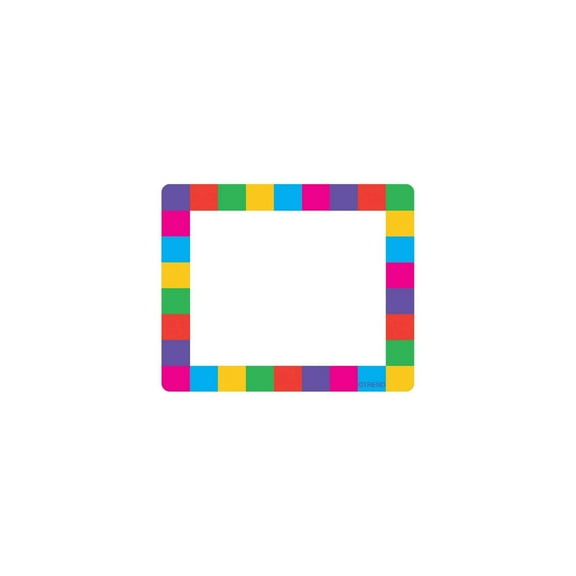 Rainbow Plaid Terrific Labels, 36 ct