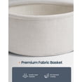 thumbnail image 5 of 2 Tier Round Side Table With Storage Basket U Shaped Support Nightstand For Living Room Bedroom, 5 of 6