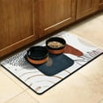 thumbnail image 3 of Boho Retro Floral Pet Feeding Mat-Abstract Art Pattern Absorbent Pet Placemat for Food and Water Bowl, with Waterproof Rubber Backing, Quick Dry Water Dispenser Mat for Dog and Cat (17"x30"), 3 of 7