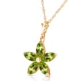 thumbnail image 2 of Galaxy Gold 14K Solid Yellow Gold 14" Station Necklace with Natural Peridots, 14"-24" Sizes, August Birthstone, Symbol of Renewal, 2 of 3