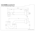thumbnail image 5 of Kingston Brass CC2185 Vintage 1-1/4-inch Decor P-Trap, 18 Gauge, Oil Rubbed Bronze, 5 of 5