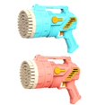 thumbnail image 2 of 69-Hole Mecha Bubble Gun with LED Lights Multi-Hole Bubble Blower Outdoor Interactive Bubble Machine To-y Blue & Pink, 2 of 3