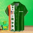 thumbnail image 2 of Playeras Para Hombre Camisa Informal De Moda Para Hombre Con Estampado De Festival, Solapa, Botones Y Bolsillo, 2 of 4