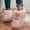 Pink, variant on KANG Corduroy Slip On Slippers With Backstrap Indoor Outdoor Comfort Shoes For Fall And Winter Seasons
