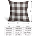thumbnail image 5 of Dark Brown and White Buffalo Plaid Pillow Covers 16x16 Set of 2 Check Pattern Print Decorative Outdoor Pillowcases Holiday Farmhouse Christmas Checked Throw Cushion Case Couch Sofa Bed Decor, 5 of 6