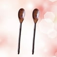 thumbnail image 6 of YSNOOWE 2Pcs Small Dessert Spoons Wood Long Handle for Family Reunion 11.8x1.4x0.6in, 6 of 8
