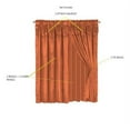 thumbnail image 2 of Nada 8pc Floral leaf Printed Design Orange Color Shiny Elegant Rod Pocket Window Curtain Panel Treatment Drape with Matching tieback in 84"long for window décor sliding door, 2 of 4