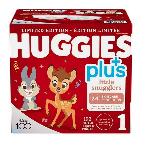 Huggies Little Snugglers Plus Diapers, Sizes 1