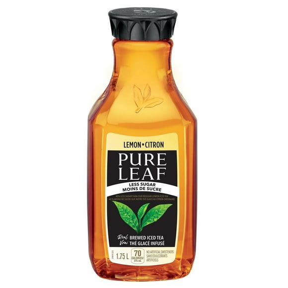 Pure Leaf Less Sugar Lemon Iced Tea, 1.75 L Bottle, 1.75 L