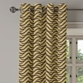 thumbnail image 3 of Ambesonne Nature Grommet Curtain, Minimalist Chevron Leaves, 50"x60", Dark Cocoa and Cream, 3 of 5