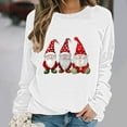 thumbnail image 3 of Uootdi Christmas Long Sleeve Gift Shirt for Women Oversized Christmas Lights Christmas Bern-ese Mountain Dog Christmas Gnome M erry Christmas Sweatshirt, 3 of 6