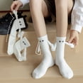 thumbnail image 3 of Mid Tube Socks 3d Hand In Hand Club Couple Socks With Magnet Creative Magnetic Suction Socks Cotton Toe Socks 1Pair Dog1-NoMagnetW EU size (35-40), 3 of 6