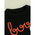 thumbnail image 4 of Bagilaanoe Toddler Baby Girl Boys Halloween Sweater Long Sleeve Embroidery Pullover 3M 6M 9M 12M 18M 24M 3T Kids Warm Jumpers Tops Fall Loose Knitwear, 4 of 6