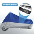 thumbnail image 5 of Unique Bargains Moto Cover All Season Weather Waterproof Sun with Storage Bag Fits Up to 116.14'' XXXL Blue Silver Tone, 5 of 7