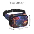 thumbnail image 4 of Honeii Jungle Path Glowing Mushrooms Print Square Double Layer Waist Bag,Waist Belt Bag Fashion Fanny Women and Men,For Travel Running Hiking Walking, 4 of 9