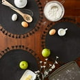 thumbnail image 4 of DII Woven Placemat Collection Round, 14.75" Diameter, Black Tassel, 6 Piece, 4 of 6