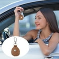 thumbnail image 6 of Uxcell Leather Key Fob, Genuine Leather Keys Cover Portable Key Fob Air Tag Holder for Keys ID, Light Brown 2 Pack, 6 of 6