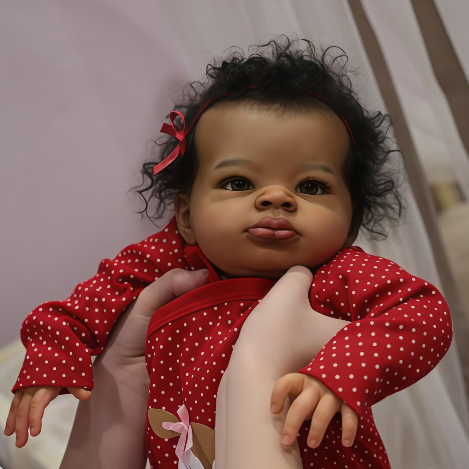 20 Inch Black Reborn Baby Doll – Lifelike African American Soft Cloth Body Doll – Realistic Handmade Toy for Girls Age 3+