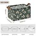 thumbnail image 7 of Yayeee Foldable Storage Basket for Shelves with Handles Waterproof Cloth Bins, Green Leaves, 7 of 7