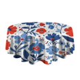 thumbnail image 5 of Pioneer Flower Floral Print Pattern Round Tablecloth 60"x60",Wrinkle Wipeable Table Cloth for Kitchen Dining Room Picnic Patio Party, 5 of 6