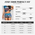 thumbnail image 5 of Gukieu Sea Turtle Swims Print Women's Sports Shorts, Elastic Waist High Stretch Running Yoga Gym Sweatpants-Large, 5 of 8