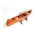 thumbnail image 3 of HomeStock Mountain Majesty Indian Girl Canoe Built to Scale With High-Grade Wood Includes Paddles, Internal Ribs and Seating Areas, Brown, Wood, 24 x 5 x 7 Inch, 3 of 5