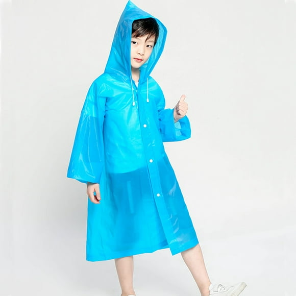 TFixol Children's Raincoat Thickened Waterproof Girls Boy Rain Coat Kids Clear Transparent Hooded Rain Coats Rainwear Suit