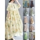 thumbnail image 3 of Vestido suelto de mujer con bolsillos Vestido de playa informal de manga corta con estampado vi Irfora Vestido, 3 of 7