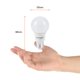thumbnail image 2 of Tecnolite - Pack de 10 Focos LED Modelo A19, Focos Ahorradores, 8.5 Watts de Potencia, con Base E27, 800 lumens, Iluminaci&oacute;n Interiores, Color de Luz C&aacute;lida, 3000 K, 100 - 240 Vo, 2 of 8