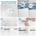 thumbnail image 4 of No Hook Shower Curtain, Funny Cat Shower Curtains for Bathroom with See Through Top Window, Cute Art Modern Lovely Animals on Showering Blue Waterproof & Washable Bath Curtain 60"x72", 4 of 9