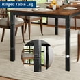 thumbnail image 6 of Farmhouse Dining Table for 6 to 8 People, Rustic Industrial Kitchen Table with Sturdy Metal Frame and Wood Tabletop for Dining Room or Breakfast, 6 of 7