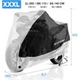 thumbnail image 2 of Funda para motocicleta resistente a la intemperie con orificios para cerradura y bolsa de almacenamiento, funda de ajuste universal para todas las estaciones (XXXL), 2 of 5