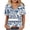 (NEW5)Light Blue, variant on Plus Size Tunic Tops for Women Casual V Neck Short Sleeve Loose Fit Pullover Lightweight Summer Vacation Beach Blouse for Women