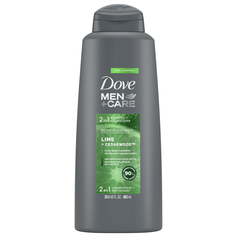 Dove Men 2 in 1 Shampoo and Conditioner Lime + Cedarwood, 20.4 OZ