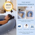 thumbnail image 3 of Pharmedoc Body Pillow for Adults - Side Sleeper Pillow – Maternity and Pregnancy Pillow - Nursing Pillow for Breastfeeding - Pregnancy Must Haves - Dark Grey Cooling Cover, 3 of 7
