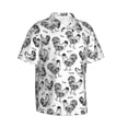 thumbnail image 2 of Balery Retro Rooster Print Men's Hawaiian Shirts Short Sleeve Beach Shirt Relaxed Fit Vacation Button Down Shirts-X-Large, 2 of 9