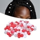 thumbnail image 5 of Abalorios Para Trenzas De Cabello, Abalorios De Joyería Para El Cabello Con Peinado único, 100 Piezas Para Trenzas De Barba Para Hombres Y Mujeres ANGGREK Rojo Blanco Transparente, 5 of 8
