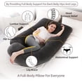 thumbnail image 2 of Full body pillow, suitable for sleep cooling, U-shaped pillow, with detachable and washable features, 2 of 7