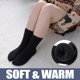 thumbnail image 2 of Xiao Hua Calcetines de felpa para mujer, cómodos, suaves y esponjosos, cálidos para el invierno (juego de 5 pares), color negro, 2 of 5