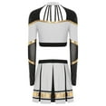 thumbnail image 4 of iiniim Costume de Cheerleading pour Femmes, Uniforme de Cheerleading 2 Pcs, Robe Crop Top avec Jupe Plissée Mini Blanche TG, 4 of 5