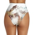 thumbnail image 2 of Aayomet Boardshorts de Bain pour Femmes Bas Rétro Froncé Short de Bain Tankinis Froncés (Blanc, L), 2 of 5