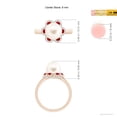 thumbnail image 5 of ANGARA Freshwater Cultured Pearl Floral Ring with Rubies in 14K Rose Gold for Women | June Birthstone, Birthday, Anniversary, Jewelry Gift for Women | Pearl Ring, 5 of 8
