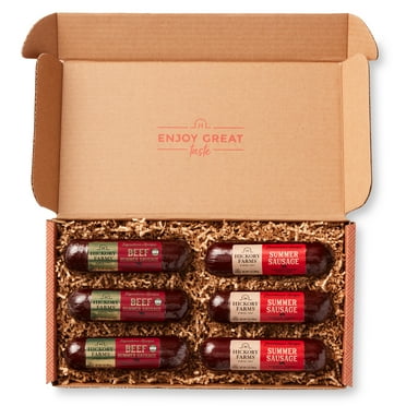 Hickory Farms Summer Sausage Flight, 6 Pieces | Variety Summer Sausage Gift Under $50