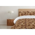 thumbnail image 4 of Ambesonne Autumn Leaves Down Alternative Quilt Comforter, Neutral Leafy Print, King, Dark Khaki Lime Green, 4 of 5
