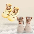 thumbnail image 2 of Otqutp Baby Winter Boots Toddler Baby Girls Boys Lightweight Sock Shoe Elastic Indoor Slipper First Cartoon Cats Soft Sole Rubber Shoes(Khaki,9-12 Months), 2 of 5
