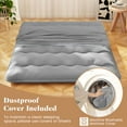 thumbnail image 6 of Costway Queen Futon Mattress Japanese Floor Pad Washable Cover Carry Bag Grey, 6 of 10