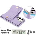 thumbnail image 2 of ELEHOLD Case for Samsung Galaxy S23 Ultra,Business PU Leather Stand Case with Card Holder & Ring Holder,Violet, 2 of 7