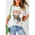 thumbnail image 7 of Women's White RODEO Cowboy Graphic Crewneck T-Shirt, 7 of 7