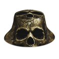 thumbnail image 3 of Daiia Vintage Gold Leaf Skull Pattern Bucket Hat - Trendy Cotton Sun Hat for Beach, Golf, Fishing - Fun Outdoor Vacation Boonie for Men and Women, 3 of 9